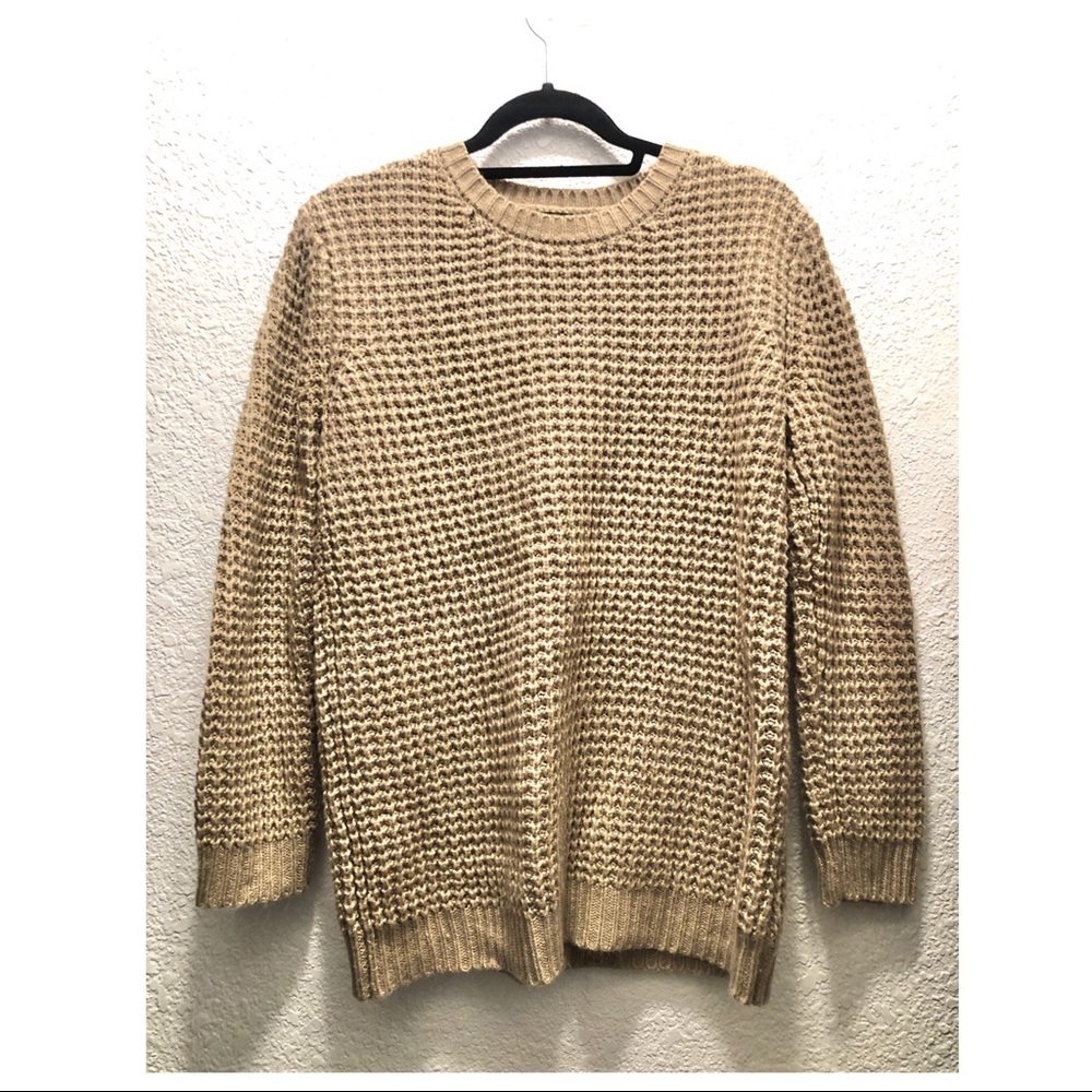 forever 21 knit sweater (tan)